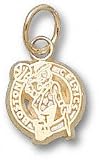 Boston Celtics Solid 14K Gold Circle Logo 3/8'' Pendant