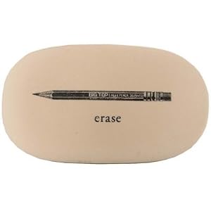 Pencil Cavallini Pebble shaped novelty pencil eraser