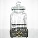 Large Fleur de Lis Glass Canister