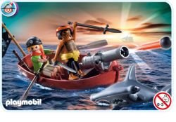 Pirates Rowboat With Shark