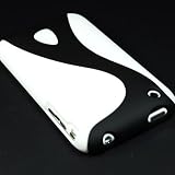 White Rubbized BACK HARD case cover skin for iPhone 3G 3GS 8GB 16GB 32GB +Screen Protector