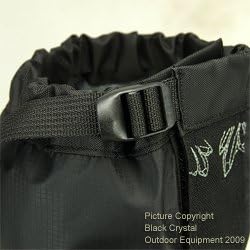 Black Crystal Hiking Trekking Gaiters Waterproof Nylon Brand New Men's Black Size Large