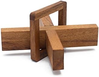 Mysterious X - A Wooden Disentanglement Puzzle - a 3D Brain Teaser Puzzle Lifetime Guarantee