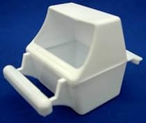 Lot of 4 Bird Cage White Plastic Seed Water Feeder Cups by Mcage
