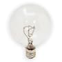 GE 17722-12 25 Watt Decorative Candelabra Globe G16.5 Light Bulb, Crystal Clear, 12-Pack