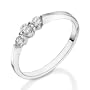 Three-Stone Colorless Diamond Ring 1/4ctw