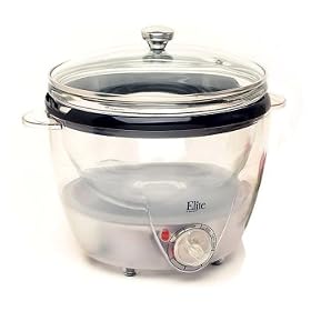 Elite Gourmet 3.5 Quart Transparent Slow Cooker by Elite