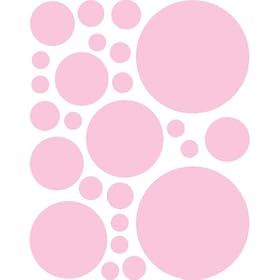 Instant Murals 25 Polka Dot Wall Transfer Stickers
