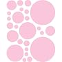 Instant Murals 25 Polka Dot Wall Transfer Stickers - Light Pink