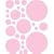 Instant Murals 25 Polka Dot Wall Transfer Stickers - Light Pink