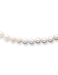 14k 5-5.5mm White Akoya Saltwater Cultured Pearl Necklace