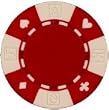 Clay Composite Card Suited Poker Chips 25 11.5 gram Red Poker Chips