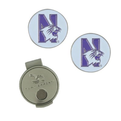 Northwestern Wildcats Golf Hat Clip Ball Marker