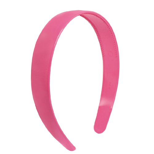 Girls Fuchsia Plastic Hair Hoop Headband Ornament w Teeth