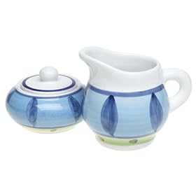 Caleca Bluemoon 2-Piece Creamer and Sugar Bowl Set by Caleca