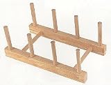 12 Standing Natural Wood + Dowel Small Bowl Stand