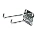 Triton Products 62419 Stainless Steel LocHook 4-Inch Double Rod 90-Degree Bend 1/4-Inch Dia, Pegboard Hook for Stainless Steel LocBoard, 3-Pack
