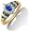 10KT Ladies Synthetic Sapphire and Diamond Ring