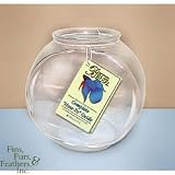 Glass Drum Bowl For Fish - Quart - Clear
