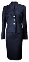 Hot Sale Kasper Women's Moon Dance Waffle Woven Jacket Dress Set (10P, Navy)