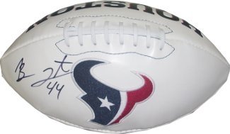 Ben Tate Autographed/Hand Signed Houston Texans Logo Football