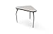 ELO Connect 4 desk w/ Grey Nebula laminate, 3 adjustable smooth silver legs
