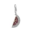14K Two-Tone Gold Sapphire and Diamond Watermelon Charm/Pendant