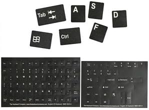 The Keyboard Company Alphanumeric Replacement Keyboard Stickers, Black/White