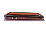 Orange and Black Translucent Two Tone Premium Bumper Case for Apple iPhone 4
