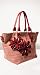 STRAW/LEATHER FLOWER TOTE BY ADRIENNE VITTADINI