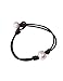Mudder 16inch Leather Pearl Necklace Freshwater Pearl Choker with Leather Pearl Bracelet