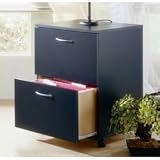 Two-drawer Mobile Filing Cabinet - Filing where you need it (Black) (26.625H x 18.625W x 17.625D)