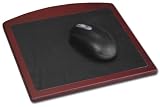 Genuine Rosewood and Black Leather Mouse Pad
