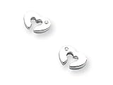 White Ice(tm) Sterling Silver Heart Earrings