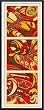 Art Poster Metal Framed Print - Orange Fission II - Artist: Tina Kafantaris- Poster Size: 19 X 13