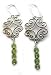 kidney_stones3kidney stones - Sterling Silver Fancy Peridot Dangle Earrings
