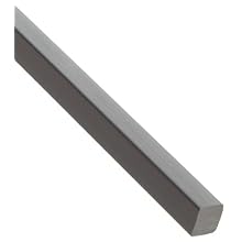 PVC (Polyvinyl Chloride) Rectangular Bar, Opaque Gray, 3/4" Thickness, 3/4" Width, 5' Length (Pack of 1)