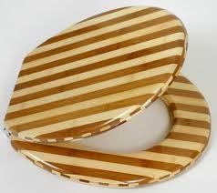 TOILET SEAT SOLID BAMBOO STRIPE