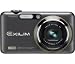 CASIO Exilim EX-FC100 - black + Pix compact leather crust case 11 x 3.5 x 8 cm + SDHC Ultra II 8 GB Memory Card Digital camera Ultra compact camera bundle combo