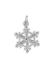 Genuine Elegante Individual Charm. Oxidized Snowflake Charm. 100% Satisfaction Guaranteed.