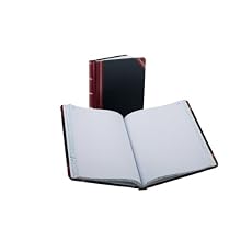 Boorum &amp; Pease 21 Series Columnar Book, Quad Ruled, 300 Page, Black/Red (21-300-Q)