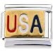 Gold Usa Italian Charm