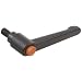 Die Cast Zinc Angled Adjustable Handle with Orange Push Button, Threaded Stud