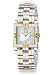 Women's 20 Diamond Square Elektra Two-Tone Stainless Steel Eco-Drive Citizen Watch with Mother of Pearl Dial