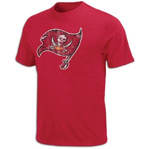 NFL Men's Tampa Bay Buccaneers Vintage Logo III Short Sleeve Basic Tee (Red, Large)
