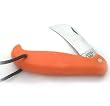 Pruning knife with orange plastic handle - Sheffield made