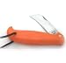 Pruning knife with orange plastic handle - Sheffield made