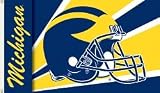 Michigan Wolverines 3 Ft. x 5 Ft. Flag w/Grommets - Helmet Design