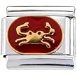 Red Zodiac Sign Cancer Italian Charm