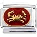 Red Zodiac Sign Cancer Italian Charm